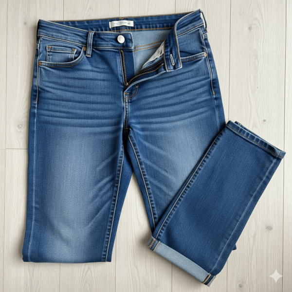 Men's Straight-Fit Blue Jeans